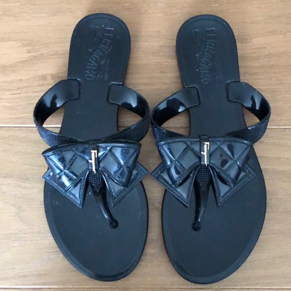 Auth. Salvatore Ferragamo jelly Sandals